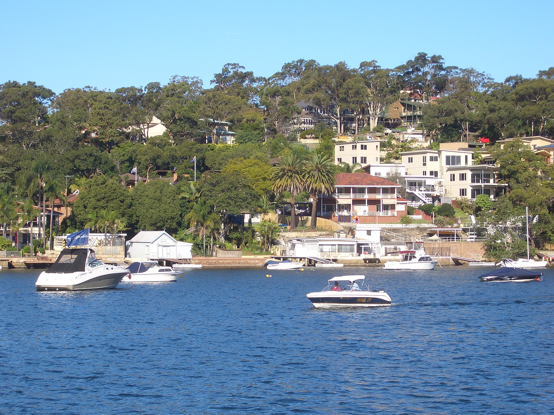 Boats moored on the waterfront at Caringbah in the Sutherland Shire, southern Sydney