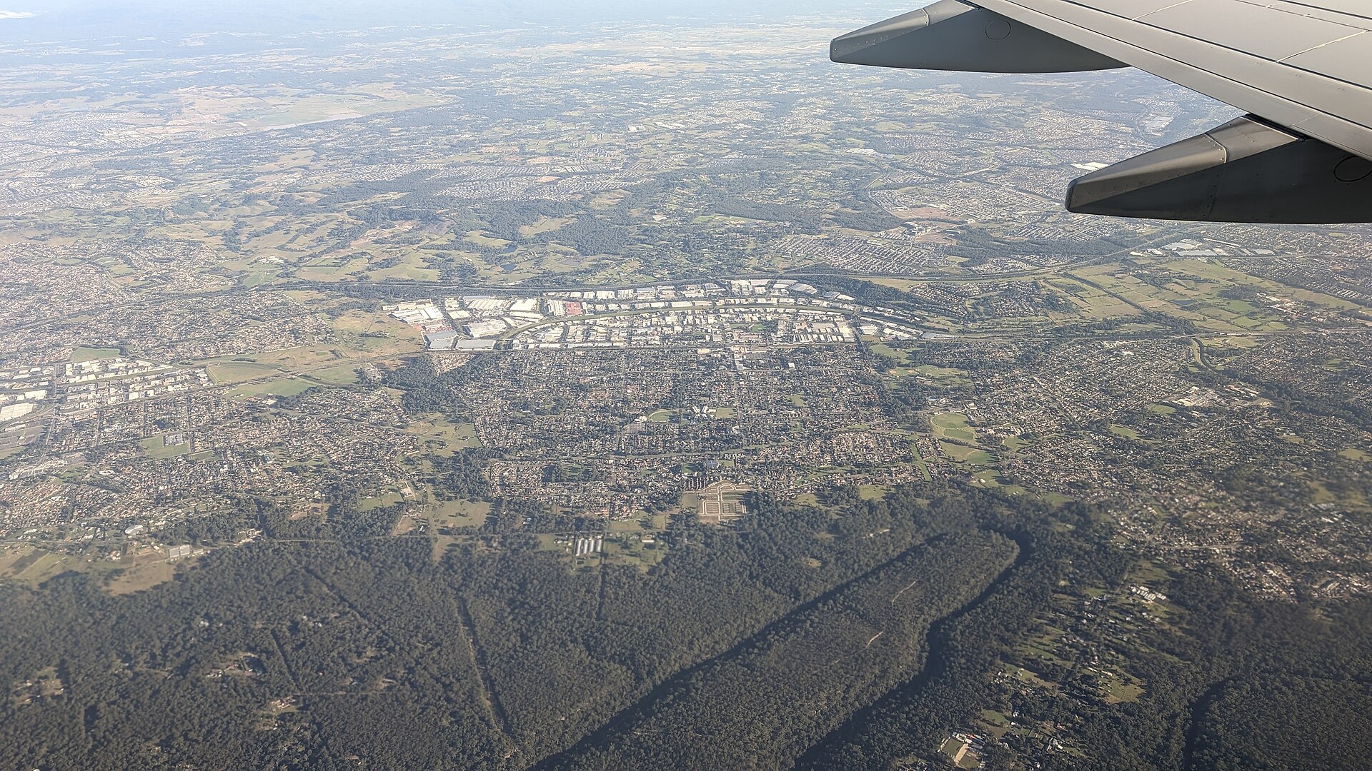 Aerial view of Ingleburn in south-western Sydney