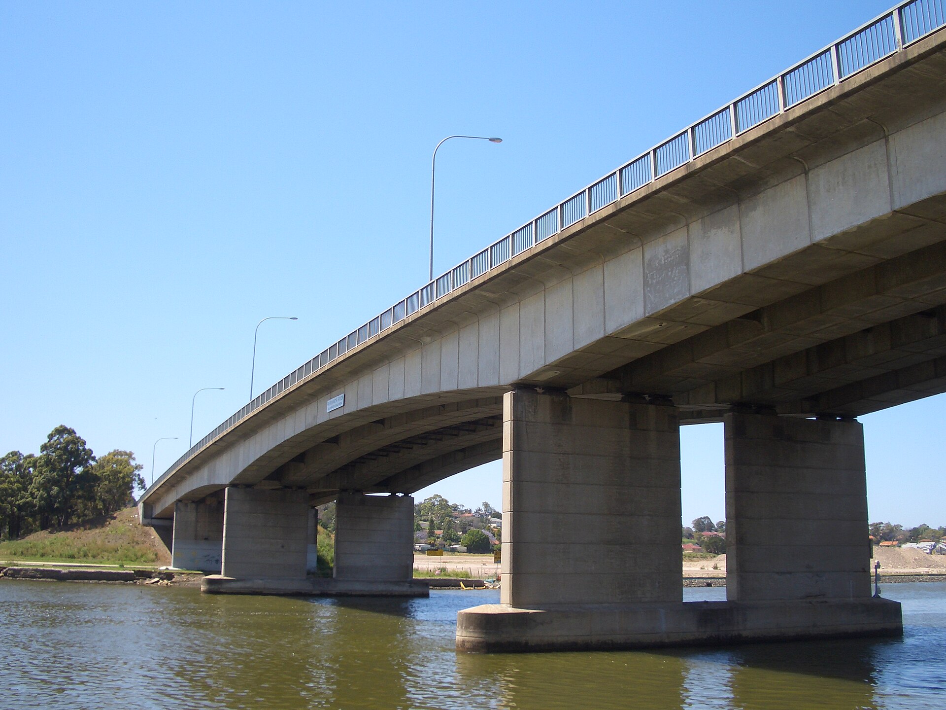 The Silverwater Bridge over the Parramatta River in Silverwater