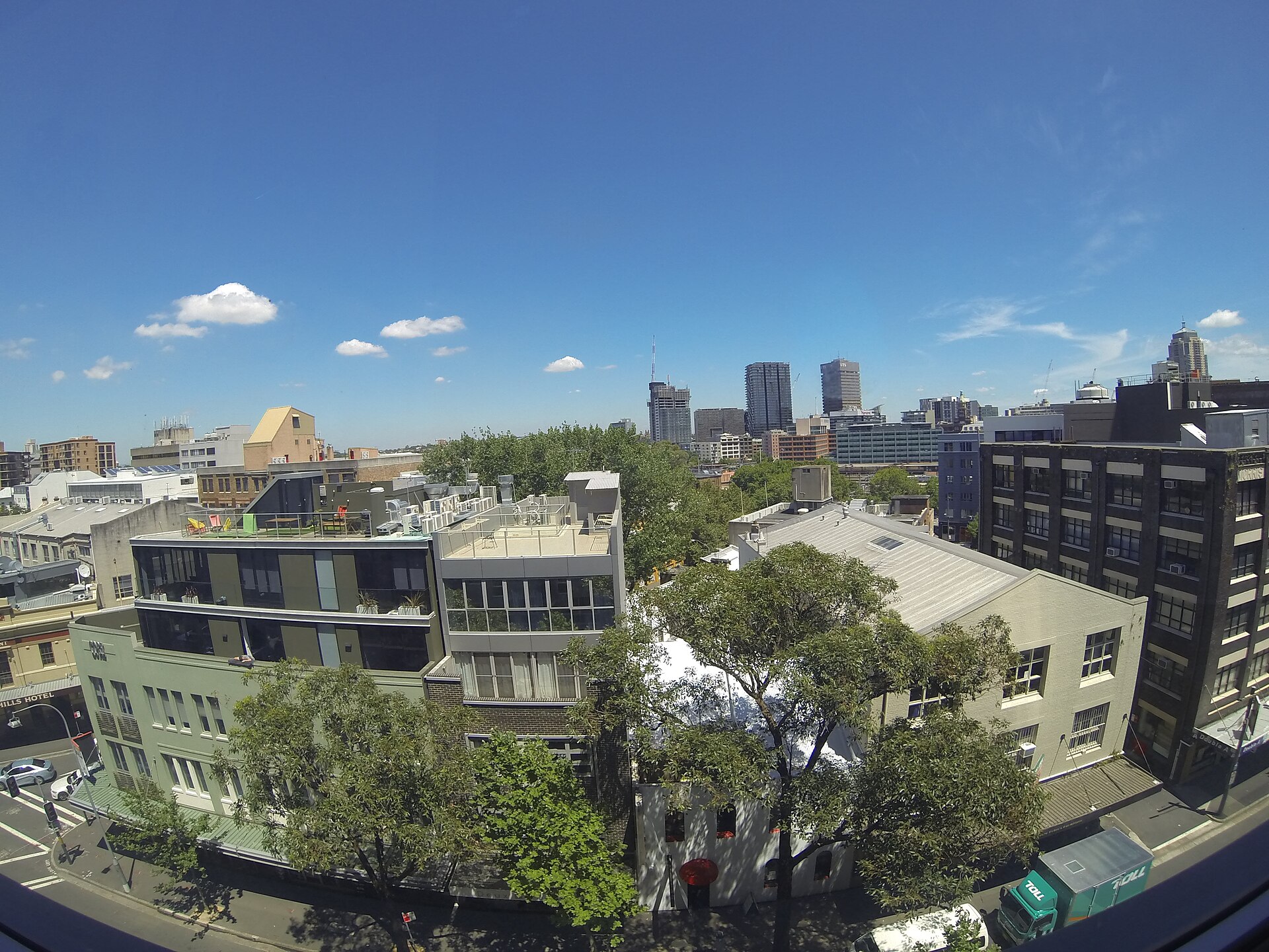 Looking over Surry Hills towards Central station in inner Sydney