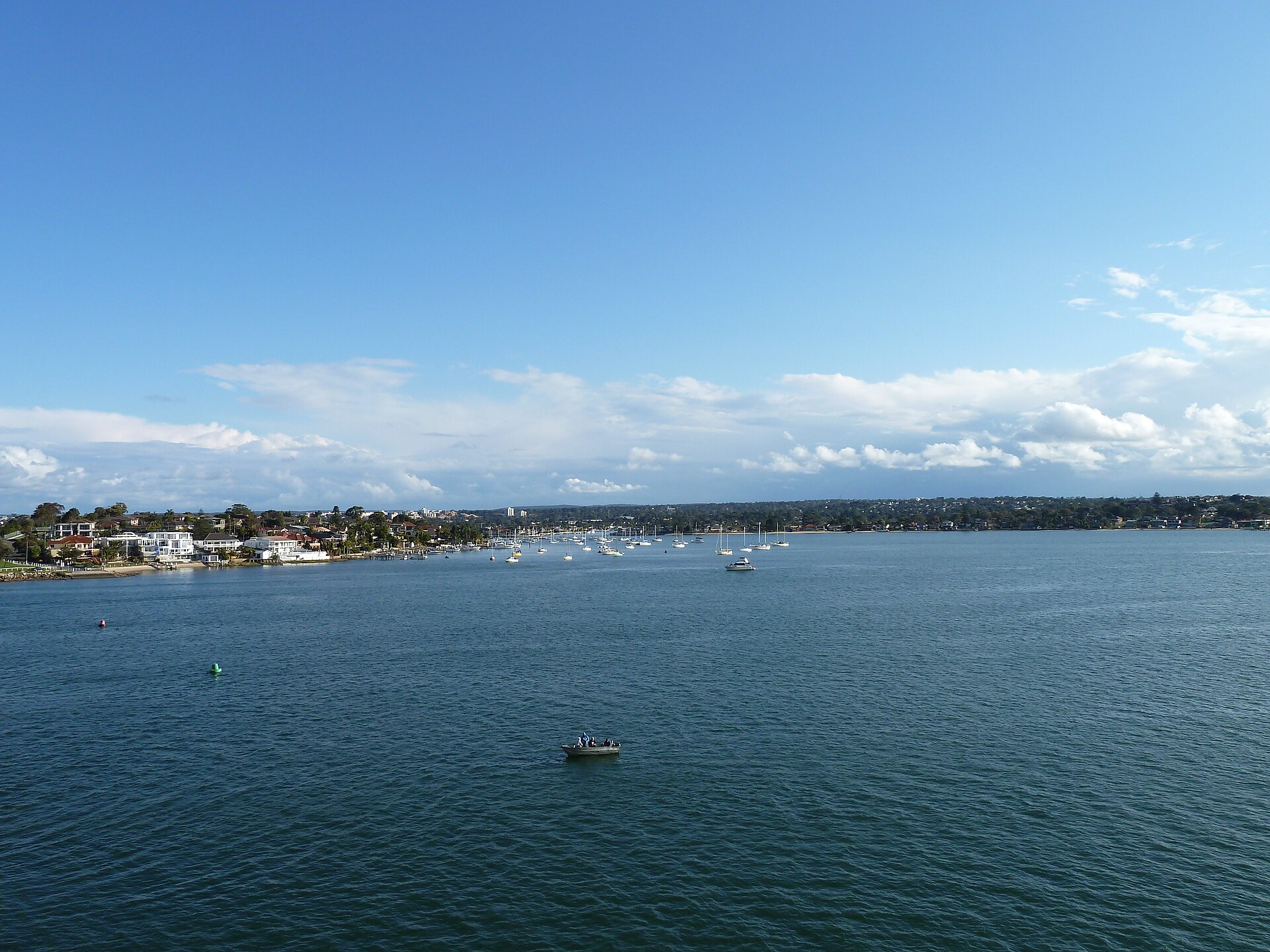 View across the water from Taren Point towards Sylvania Waters in southern Sydney